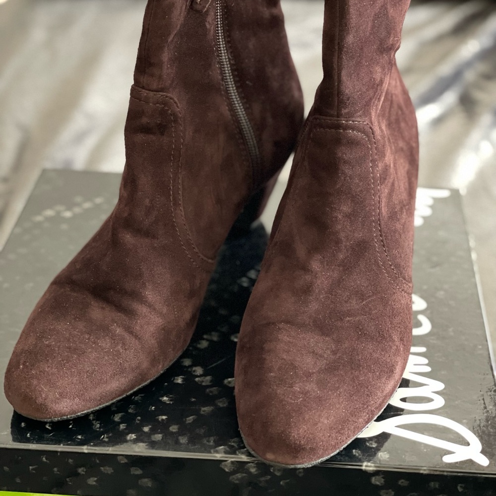 Sam Edelman Maddie Brown Suede Booties.